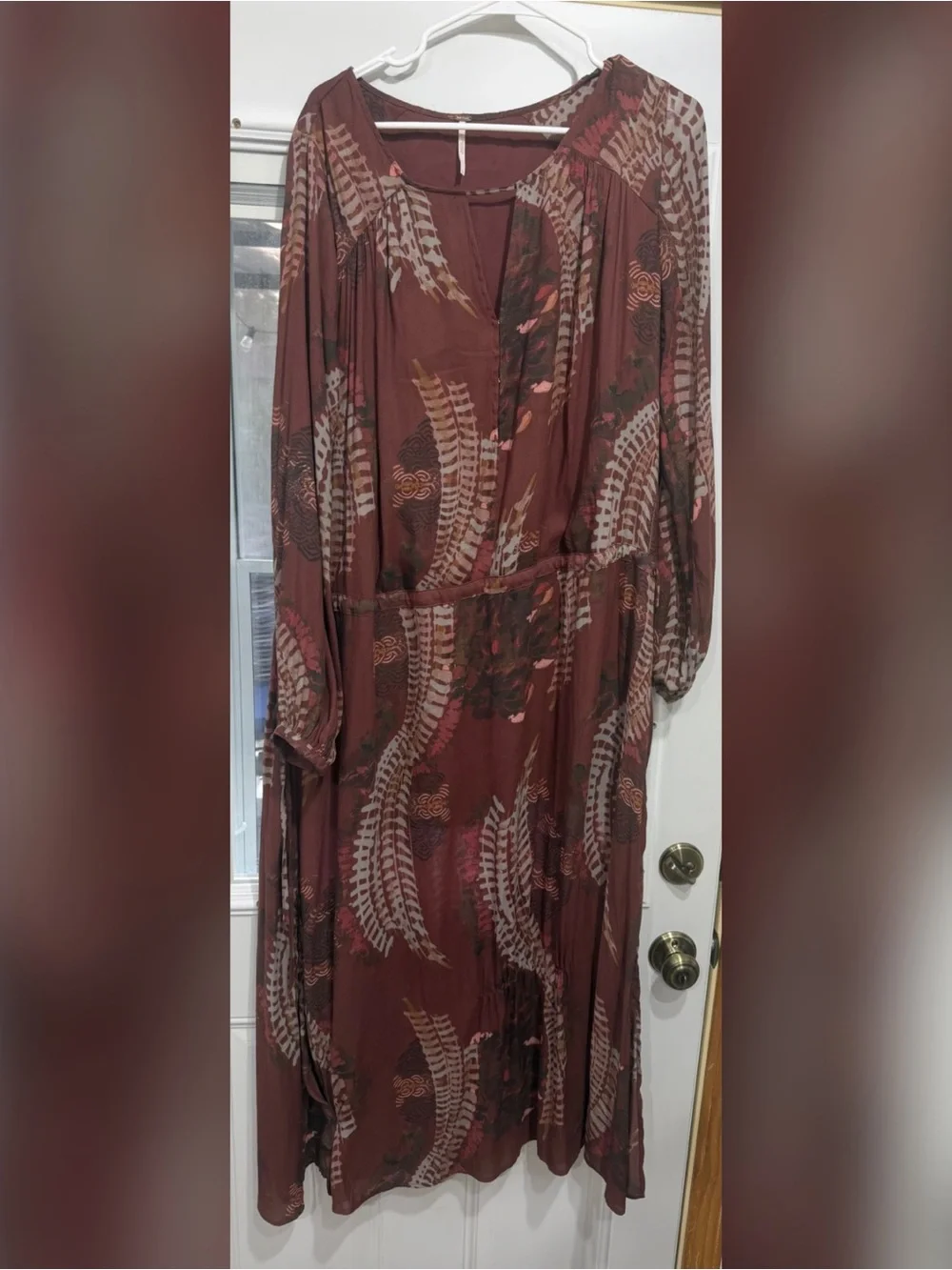 Free People Out of the Woods Maxi Dress in Scarlet